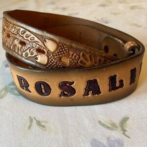 Vintage Bohemian Hippie Western Punk Genuine Cowhide TEXTAN Rosalie Belt
